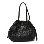 Nappa Antique Drawstring Tote Black
