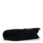 Bullskin Suede Caviar Quilted Medium Boy Flap Black