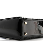Patent Cannage Mini Lady Dior Black