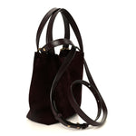 Suede Small Spin Tote Deep Violine