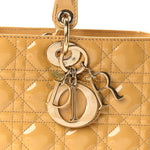 Patent Cannage Large Lady Dior Beige