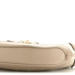 GG Supreme Monogram Textured Dollar Calfskin Mini Jackie 1961 Hobo Beige Mystic White Oatmeal