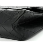 Aged Calfskin Quilted 2.55 Reissue 227 Flap Black
