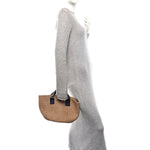 X MIFUKO Raffia Kids Basket Bag Black Beige