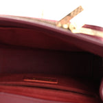Caviar Quilted Small Business Affinity Flap Burgundy