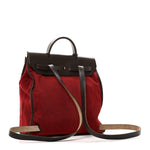 Toile Vache Calfskin Herbag 30 PM Backpack Orange Red