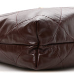 Shiny Calfskin Quilted Small Chanel 22 Dark Brown