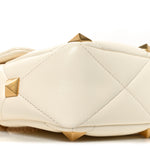 Nappa Large Roman Stud Shoulder Bag Ivory