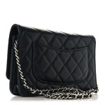 Caviar Quilted CC Turnlock Wallet On Chain WOC Black