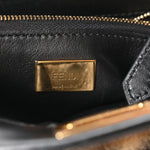 Shearling Nappa Macro FF 1974 Mini Peekaboo Iconic Satchel Tobacco Black