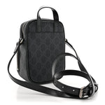 GG Supreme Monogram Azalea Calfskin Mini Retro Interlocking G Bag Black