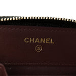 Caviar Quilted Phone Holder With Chain Black
