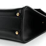 Calfskin Mini VSling Top Handle Bag Black