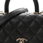 Caviar Quilted Extra Mini Coco Handle Flap Black