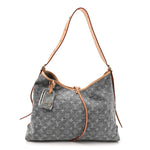 Monogram Denim CarryAll MM Washed Grey