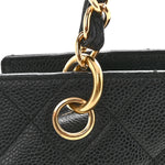 Caviar Quilted Petit Timeless Tote PTT Black