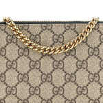 GG Supreme Monogram Wrist Wallet Black