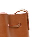 Vegetable Tanned Calfskin Mini Bucket Bag Cammello Rosa