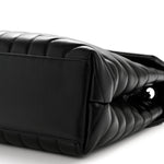 Calfskin Y Quilted Monogram Monochrome Medium Loulou Chain Satchel Black