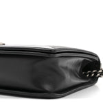 Calfskin Embossed Stitch Large Boy Flap Black