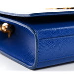 Grain De Poudre Small Classic Monogram Kate Satchel Royal Blue