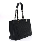 Caviar Quilted Grand Shopping Tote GST Black