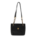 Caviar Flap Shoulder Bag Black