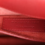 Grained Calfskin Medium Monogram Sunset Satchel Red