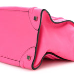 Drummed Calfskin Mini Luggage Fluo Pink