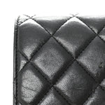 Lambskin Quilted Wallet On Chain WOC Black