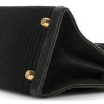 Silk Veau Doblis Pleated Mini Kelly Sellier 20 Black