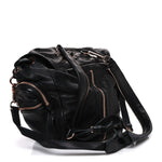 Lambskin Marti Backpack Bag Washed Black Rose Gold Hardware