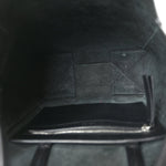 Grained Calfskin Small Vertical Cabas Black