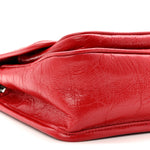 Crinkled Calfskin Matelasse Monogram Baby Niki Chain Satchel Rouge Eros