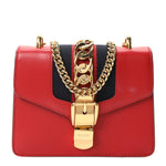 Calfskin Mini Sylvie Chain Shoulder Bag Hibiscus Red