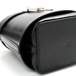 Box Calfskin Shark Lock Bucket Bag Black