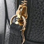 Pebbled Calfskin Soho Chain Backpack Black