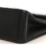 Caviar Quilted Maxi Double Flap Black