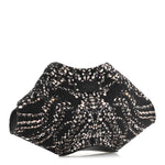 Silk Dandelion Print De Manta Clutch Black