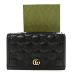 Calfskin GG Matelasse Chain Wallet Black