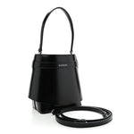 Box Calfskin Shark Lock Bucket Bag Black