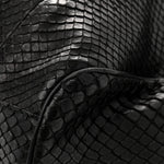 Snakeskin Large Sukey Tote Black