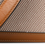 Smooth Calfskin Canvas 9to5 Shoulder Bag Natural Golden