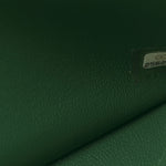 Metallic Caviar Quilted Jumbo Double Flap Green
