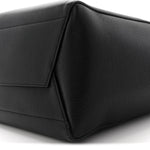 Soft Grained Calfskin Sangle Bucket Bag Black