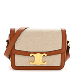 Textile Natural Calfskin Teen Triomphe White Tan