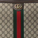 GG Supreme Monogram Web Medium Savoy Trolley Beige Ebony