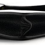 Grained Calfskin Saddle Pouch Bag Black