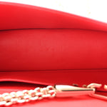 Calfskin Enamel Vlogo Small Loco Shoulder Bag Rouge Pur