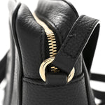 Pebbled Calfskin Small Soho Disco Bag Black